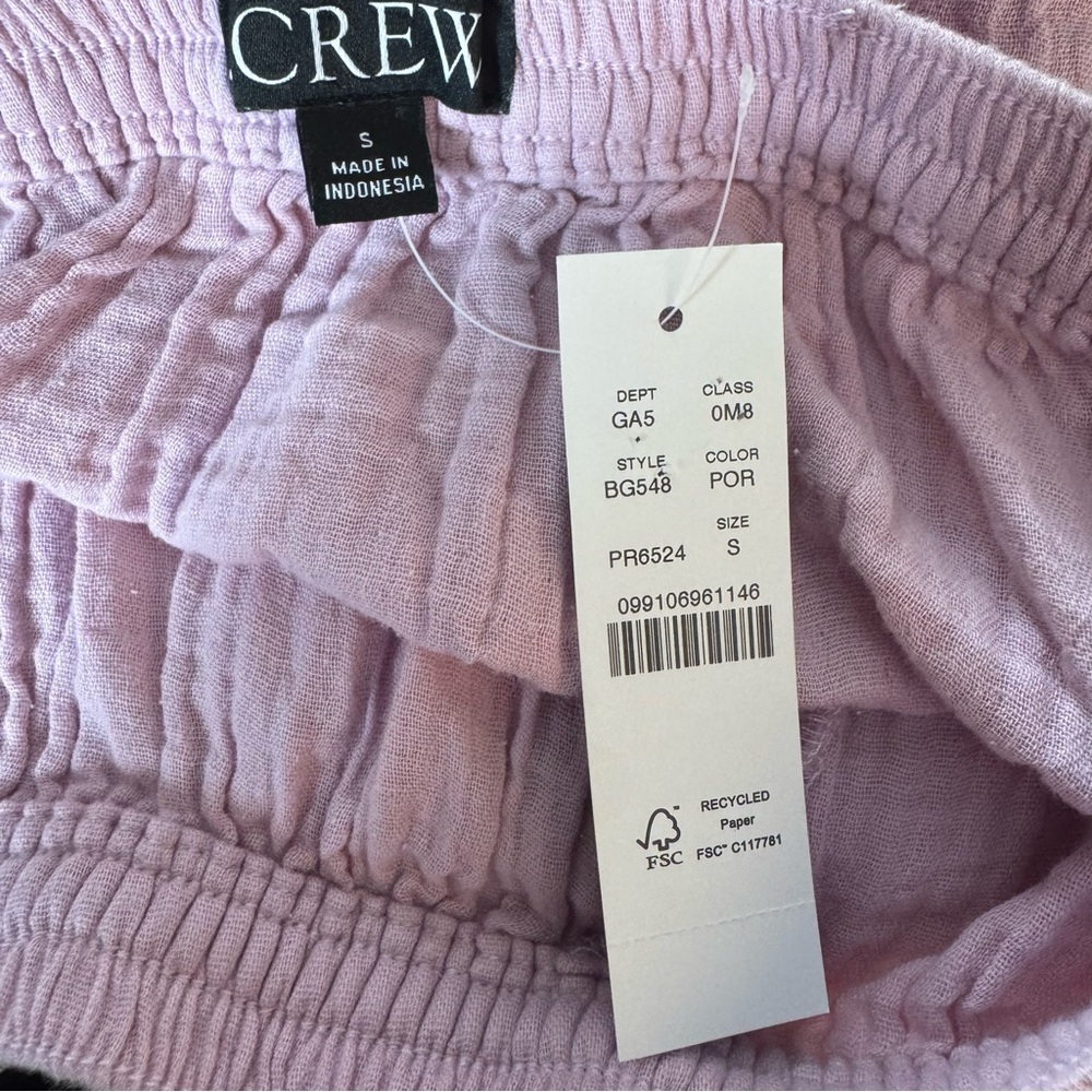 NWT J. Crew 100% Cotton Maxi Slit Pinkish Purplish Skirt Size Small - Picture 5 of 7